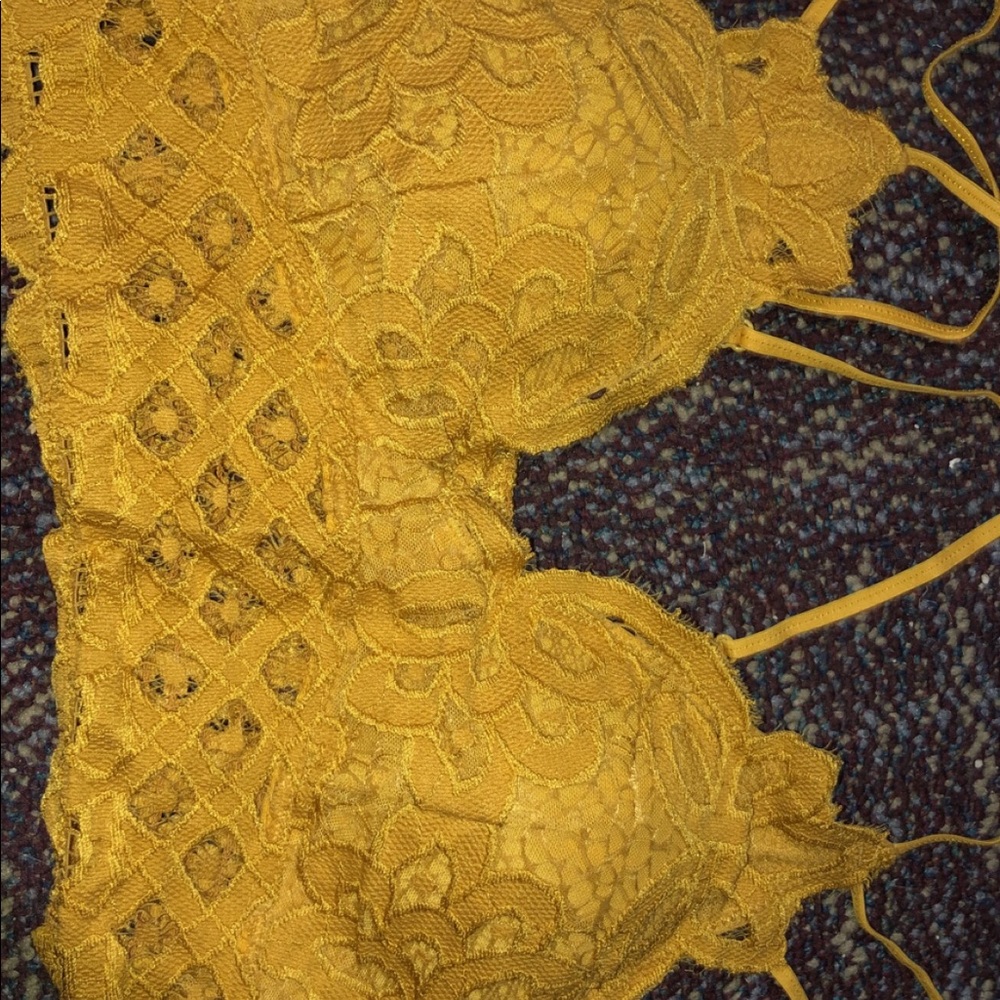 Mustard Scalloped Bralette Medium